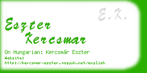eszter kercsmar business card